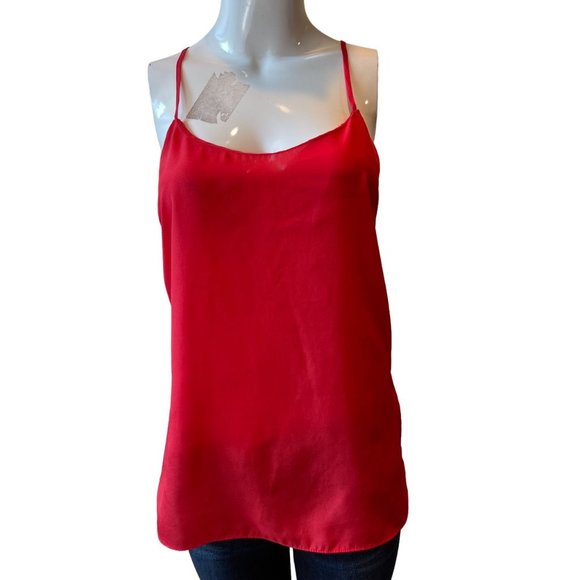 J. Crew Womens Cami Tank Top Racerback Spaghetti Straps 58877FA14 Red Size 2 - Picture 1 of 6